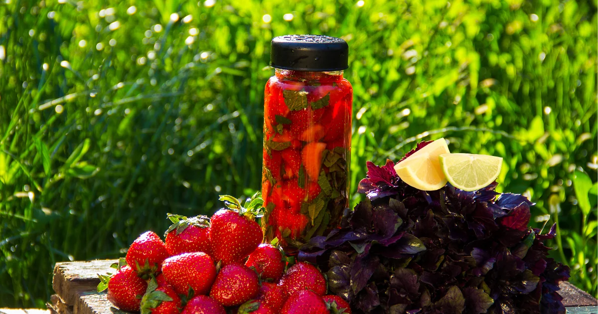 Berry Basil Lemonade drink recipe